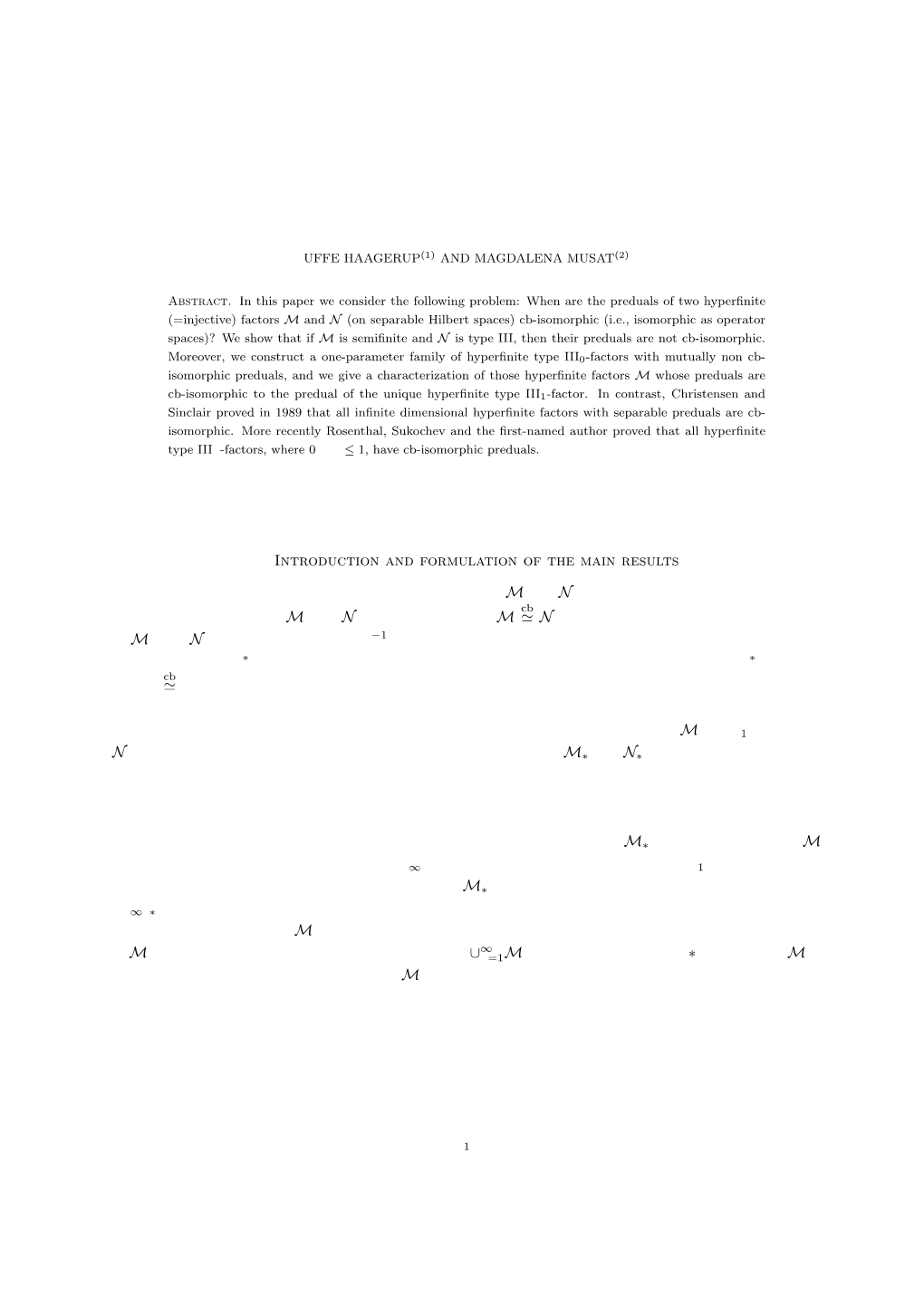 Classification of Hyperfinite Factors up to Completely Bounded Isomorphisms of Their Preduals