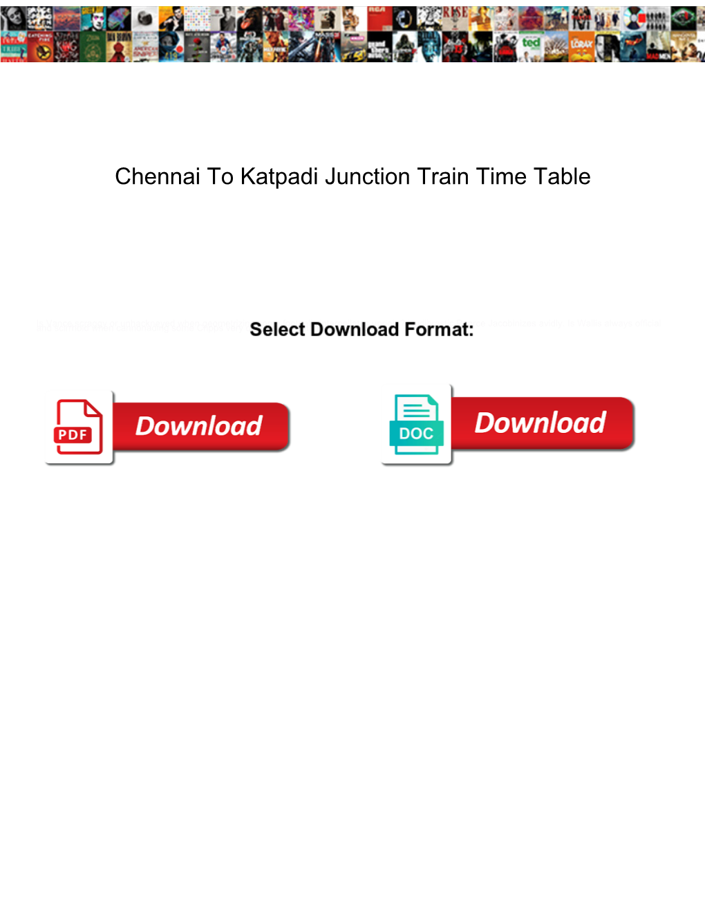 Chennai to Katpadi Junction Train Time Table