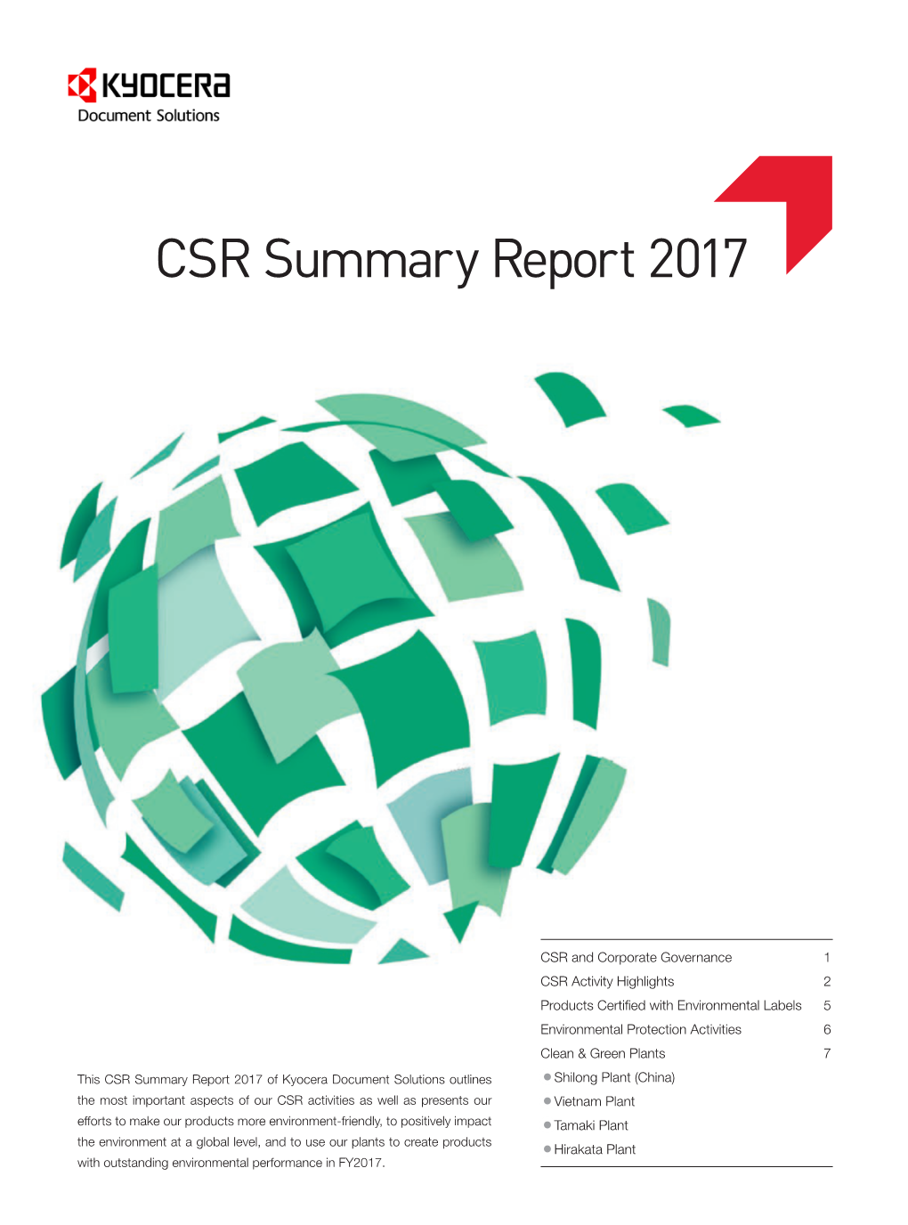 CSR Summary Report 2017