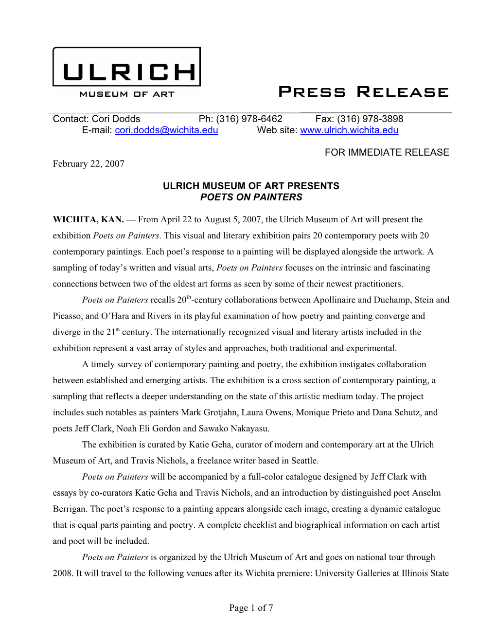 Press Release