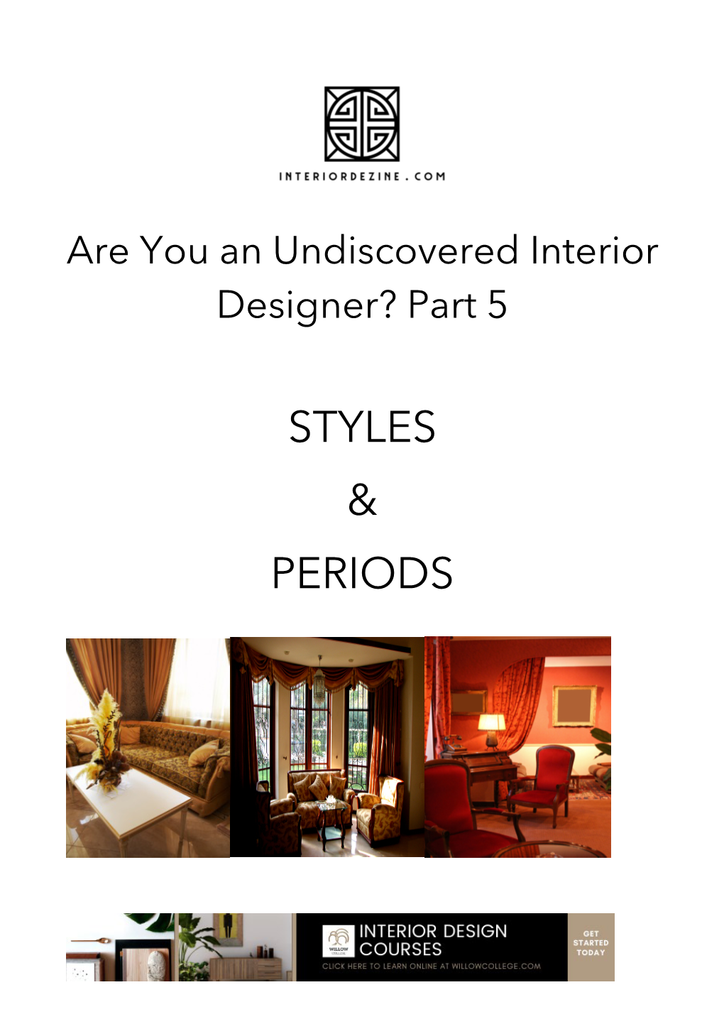 Styles, Periods and Design History