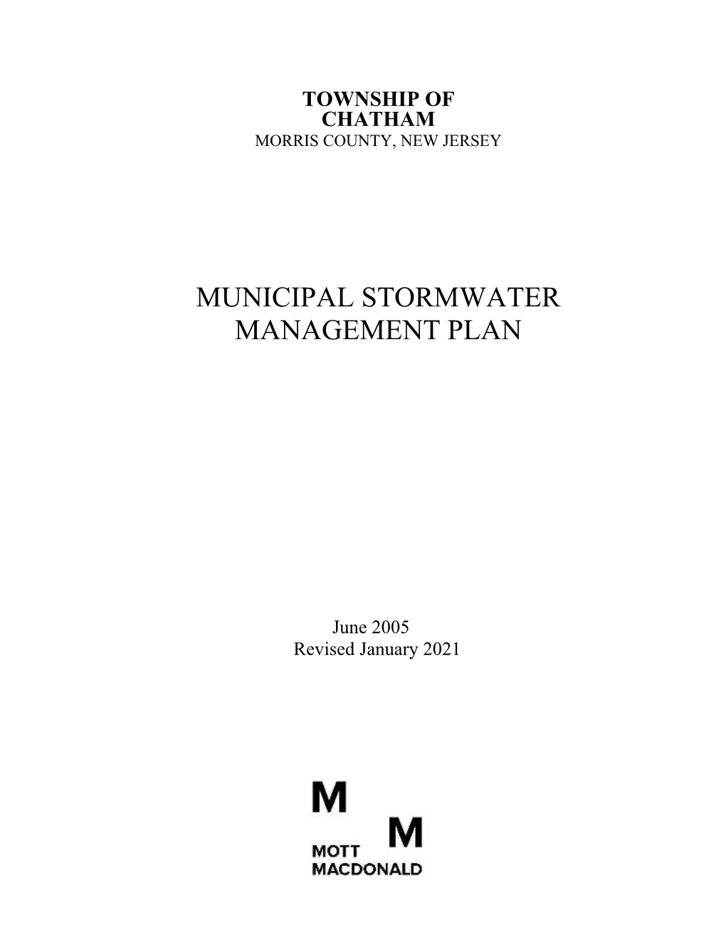 Municipal Stormwater Management Plan