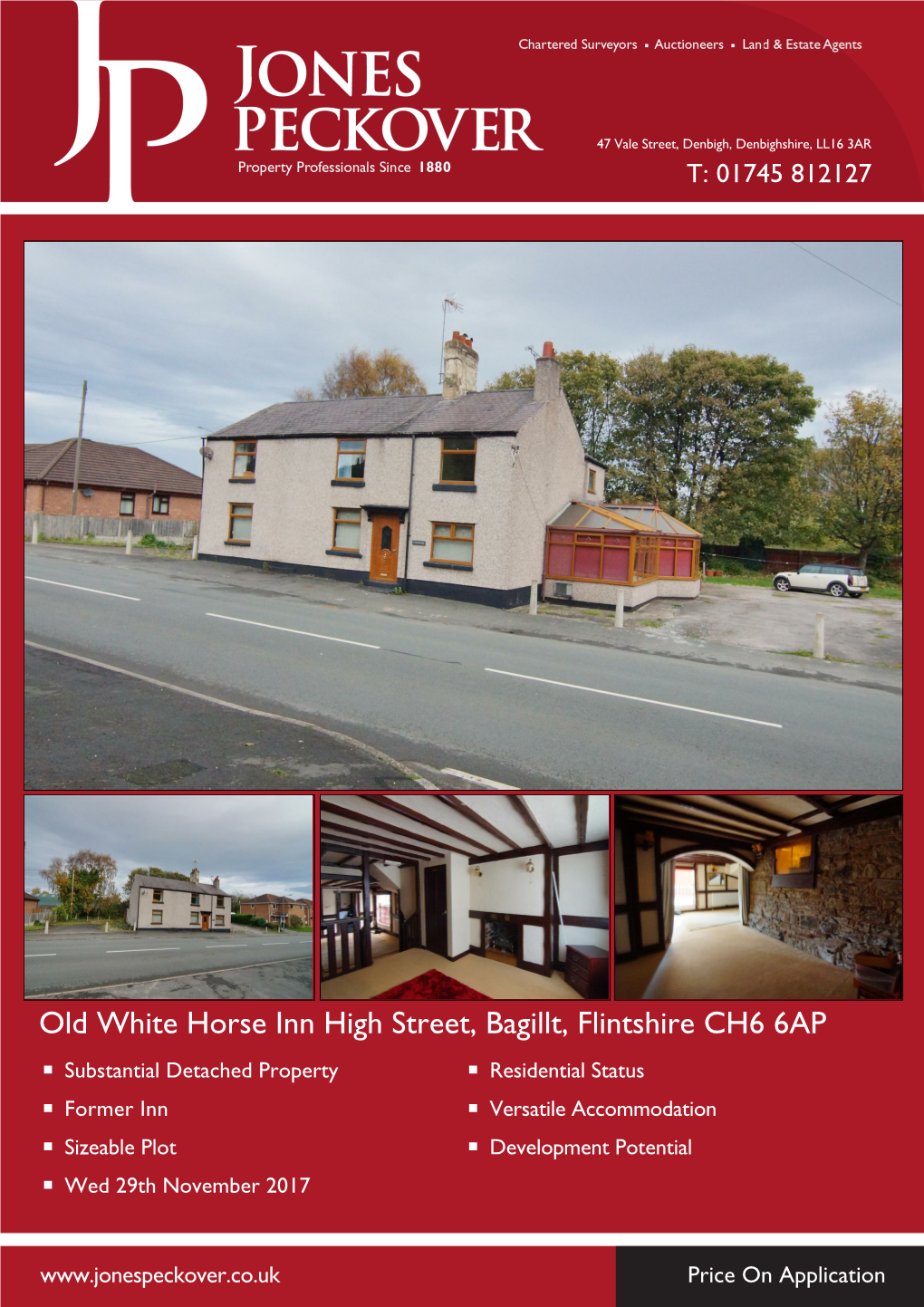 Old White Horse Inn Bagillt Auction Lot by Jones