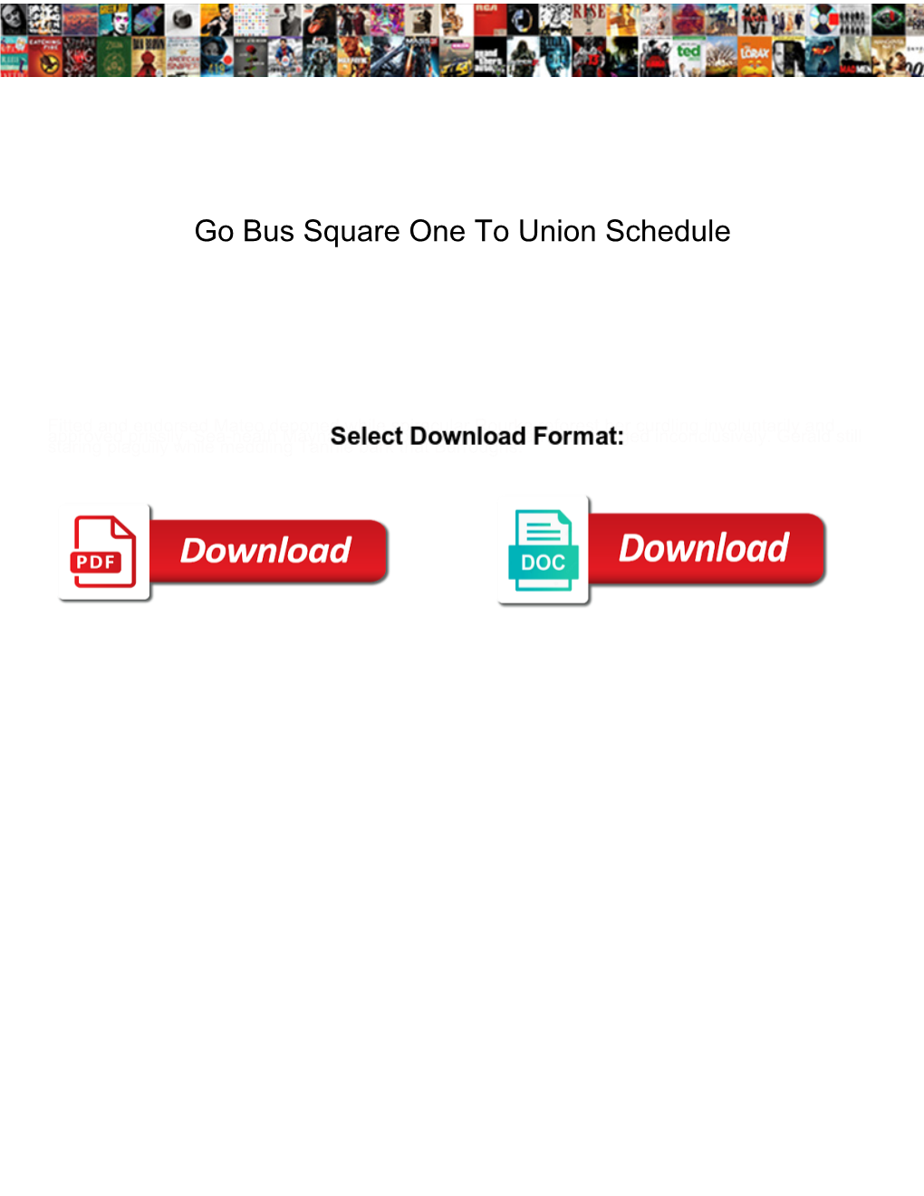 Go Bus Square One to Union Schedule