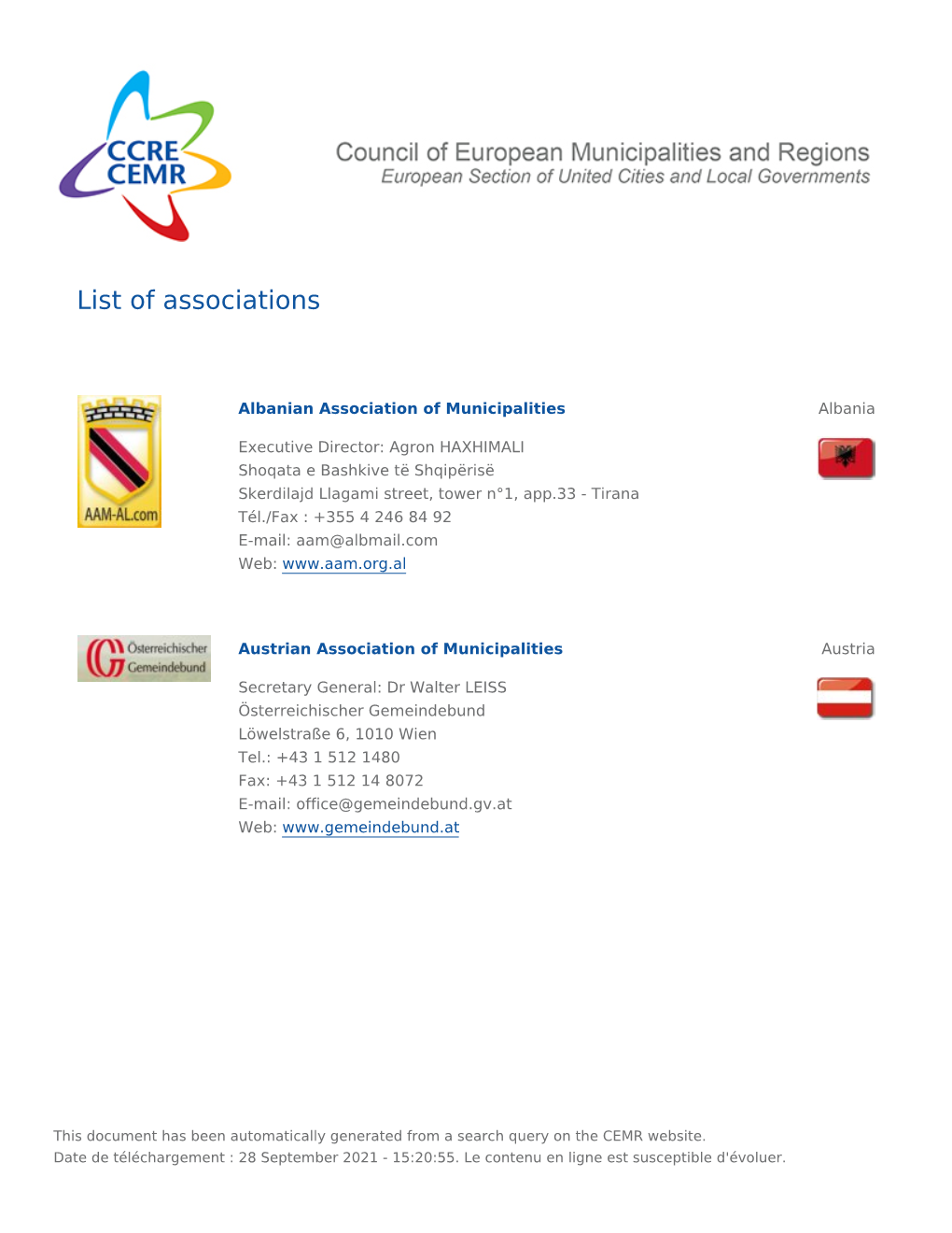 List of Associations