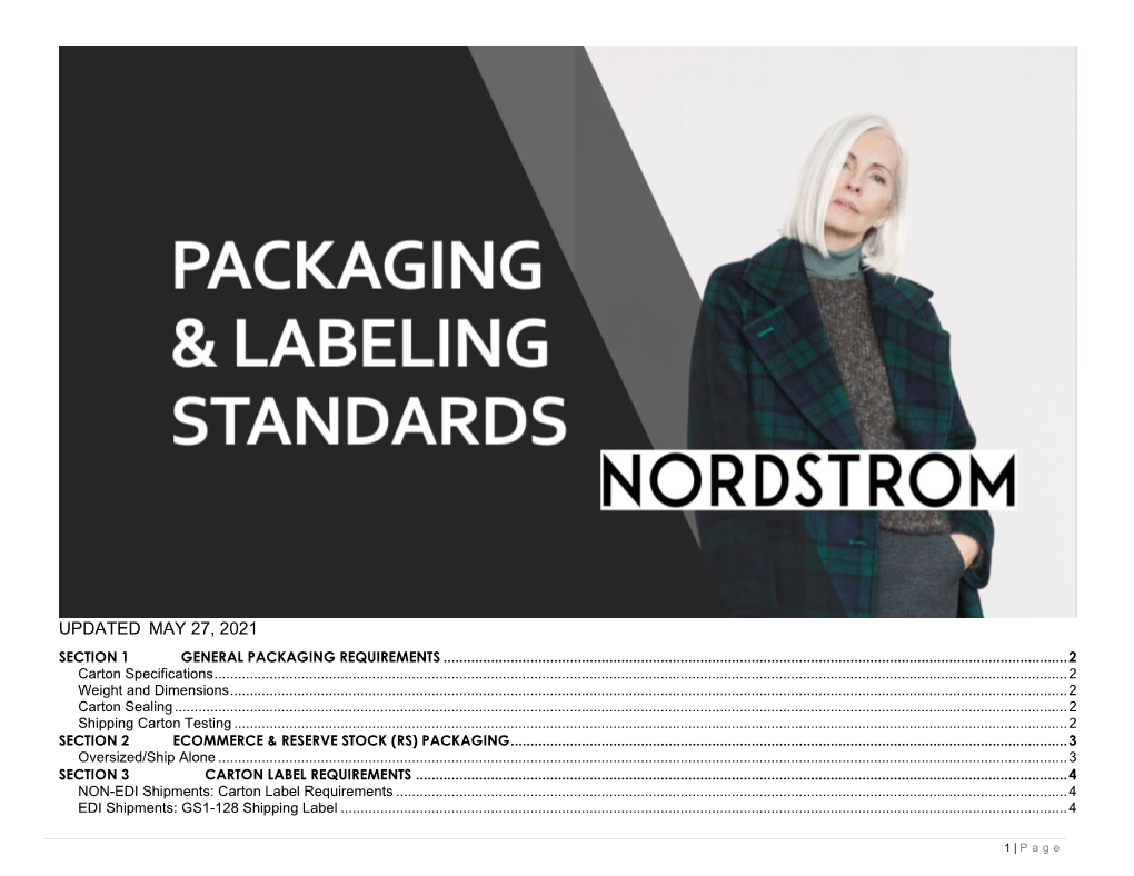Packaging & Labeling Standards