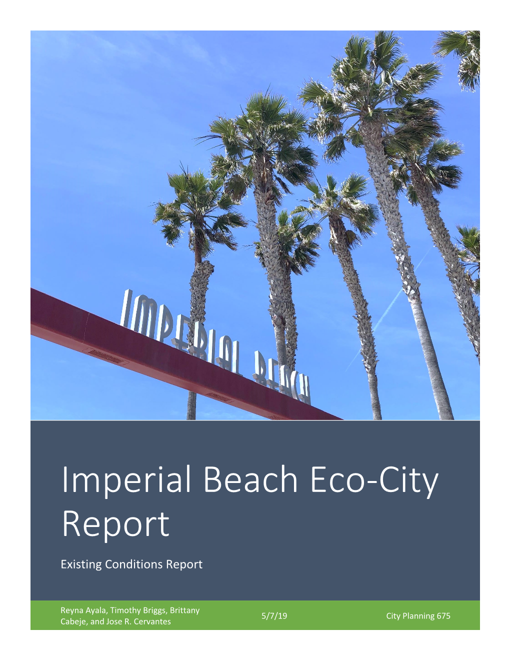 Imperial Beach Eco-City Report Existing Conditions Report