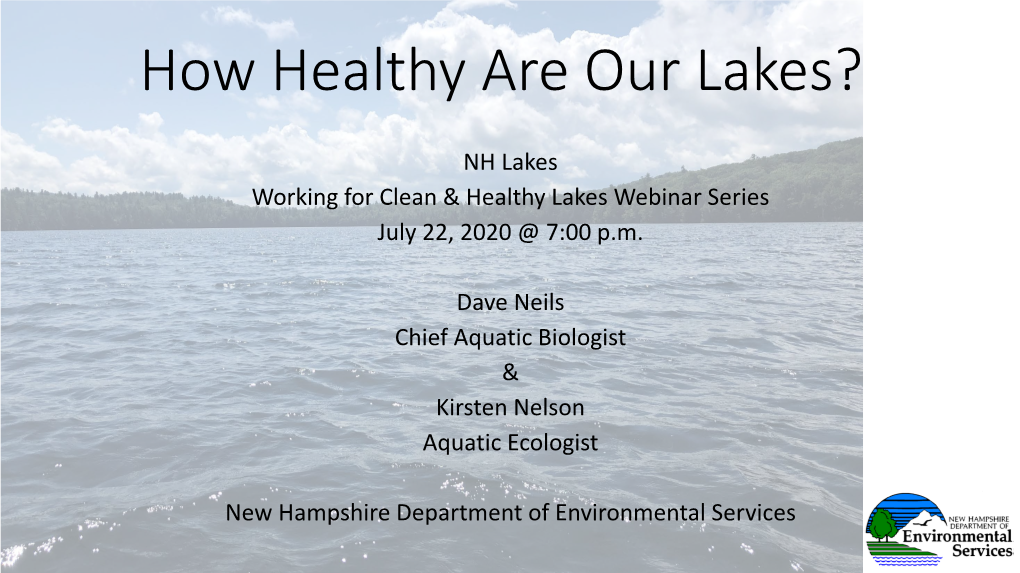 How Healthy Are Our Lakes?