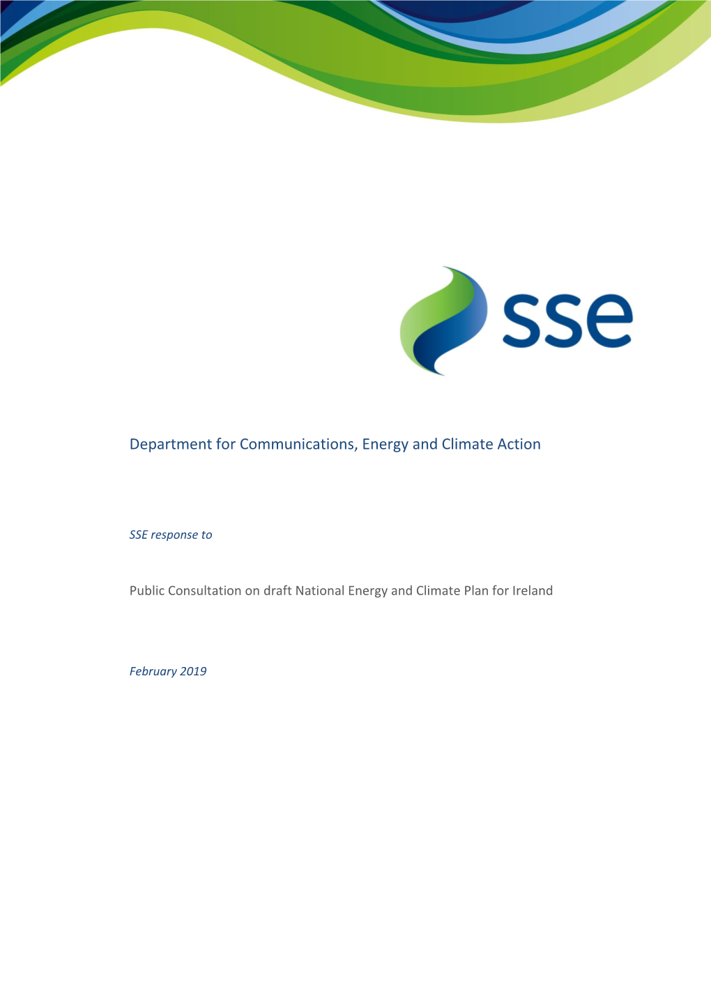 Department for Communications, Energy and Climate Action