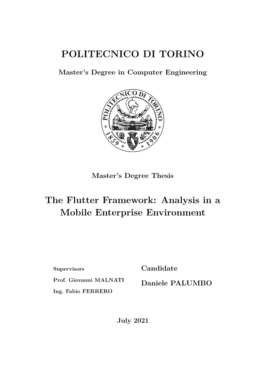 The Flutter Framework: Analysis in a Mobile Enterprise Environment