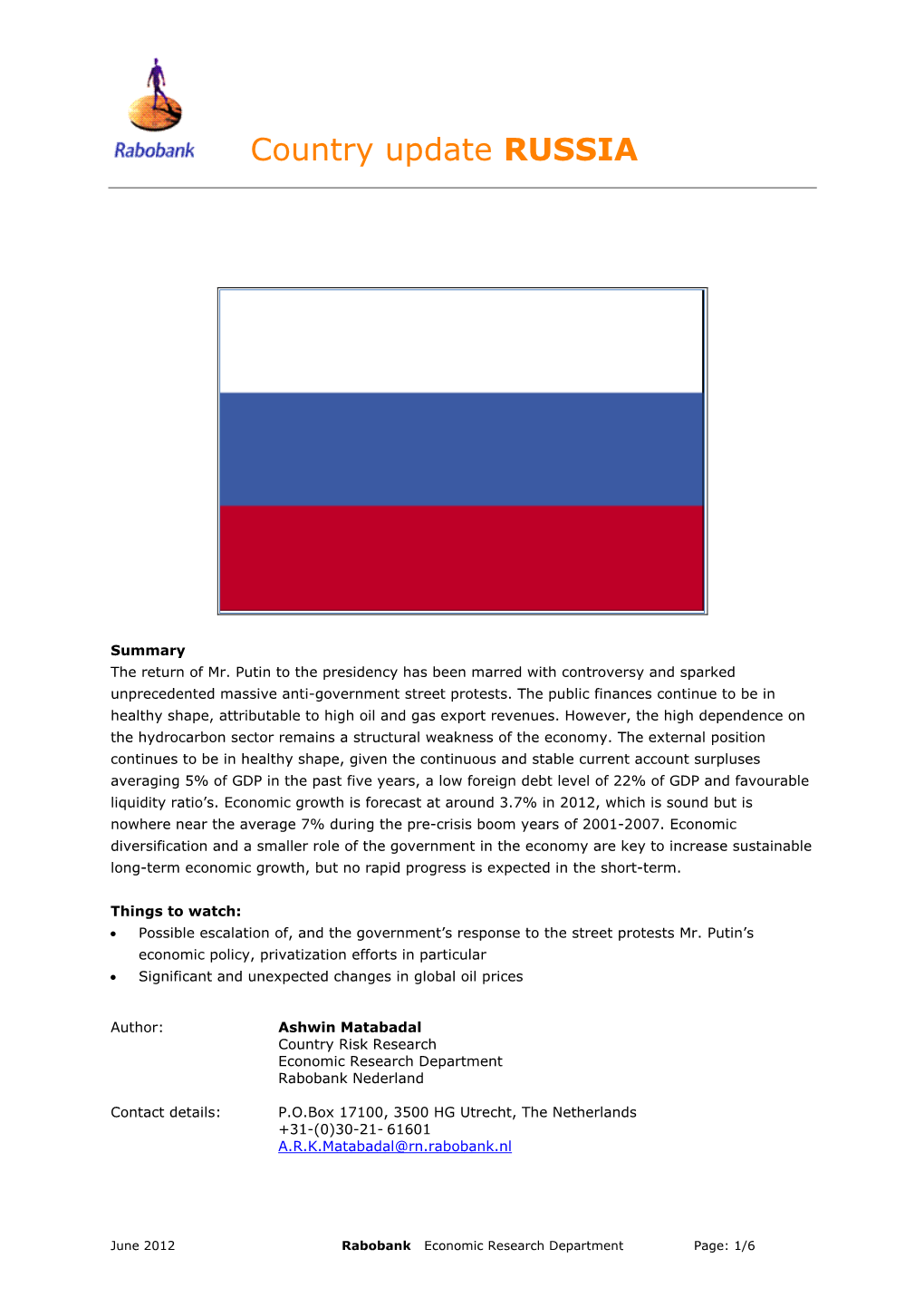 Russia (Country Report)