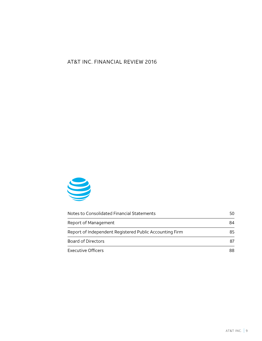 At&T Inc. Financial Review 2016