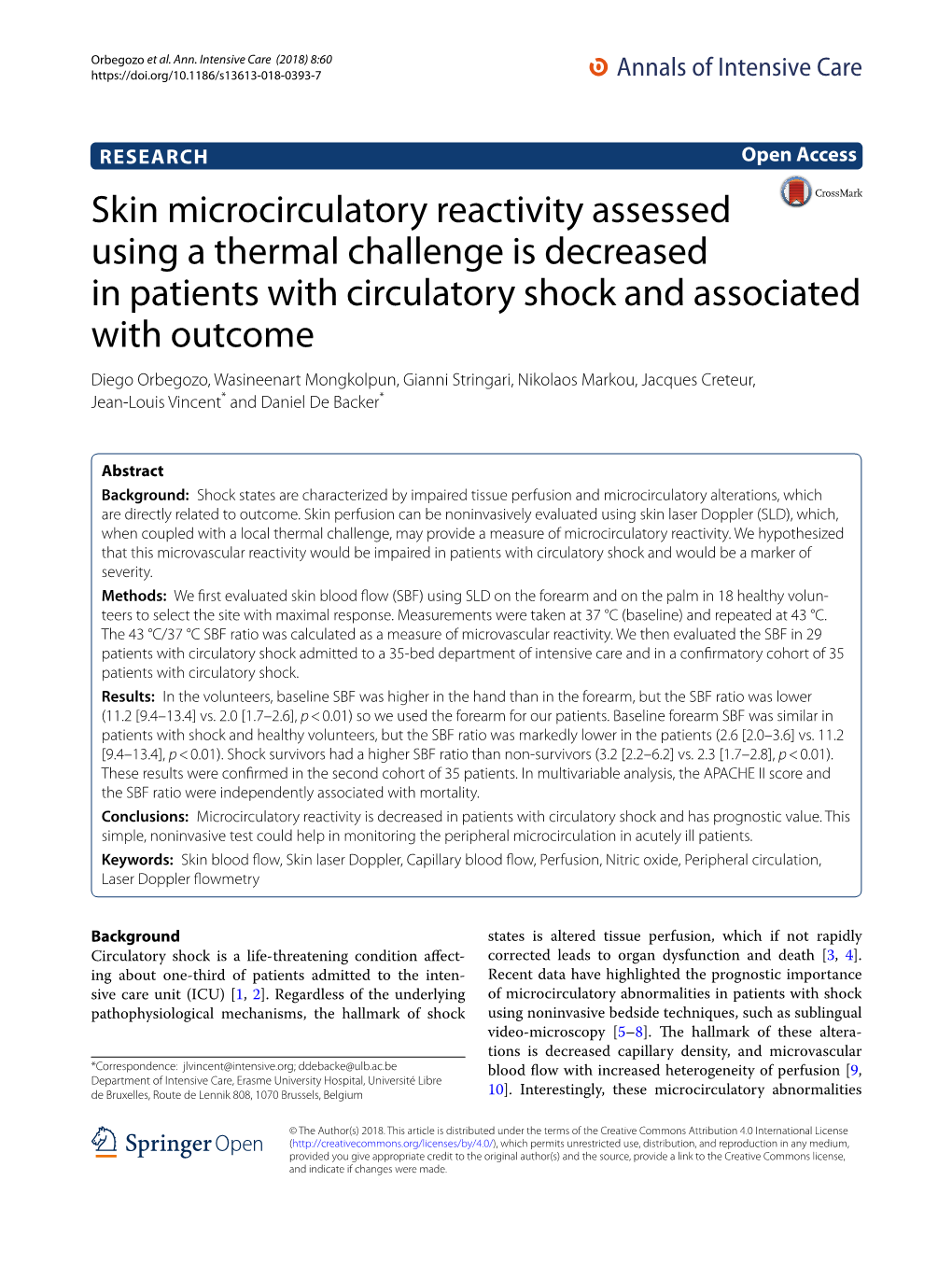 Skin Microcirculatory Reactivity Assessed Using a Thermal