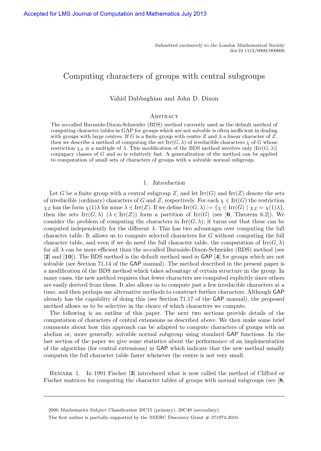Computing Characters of Groups with Central Subgroups