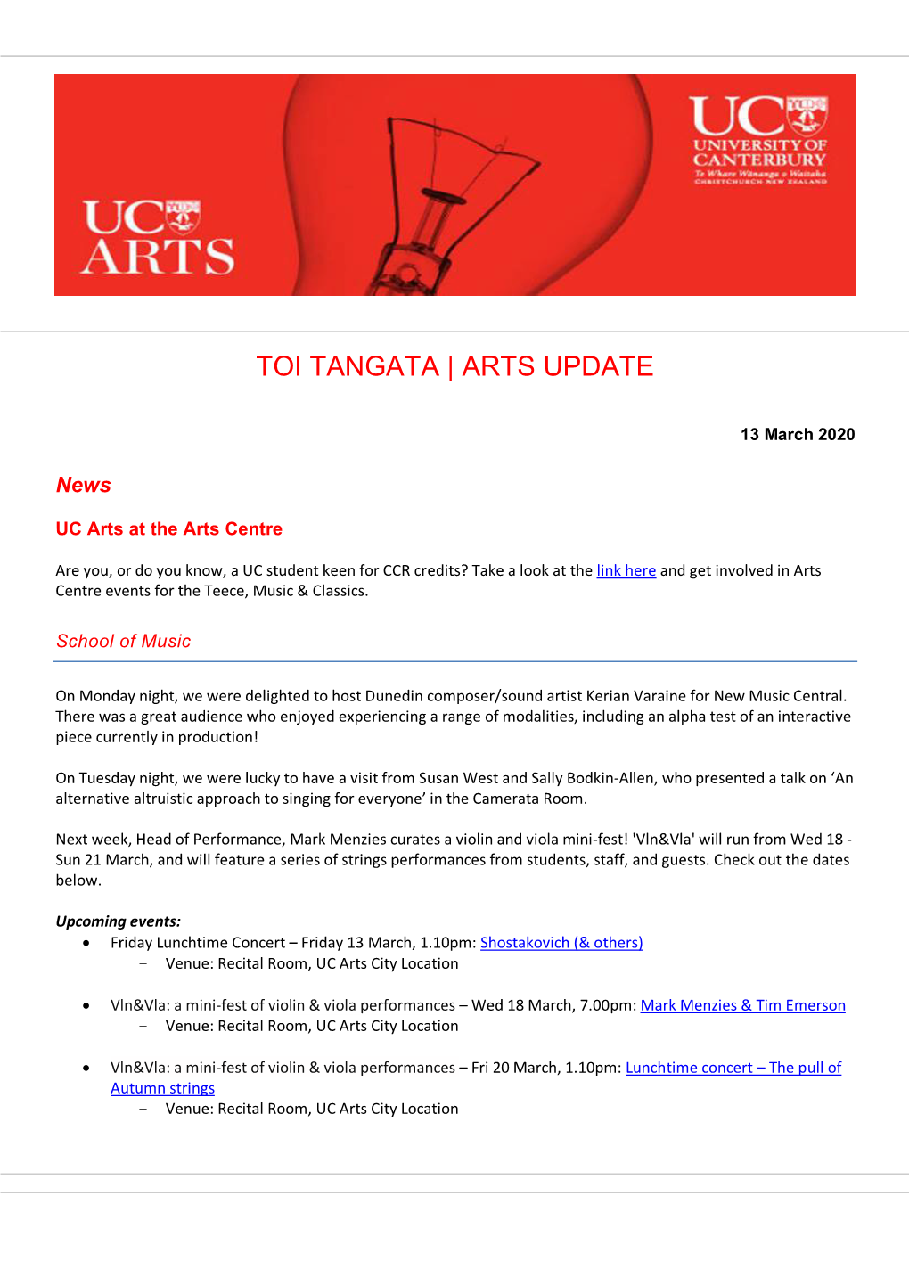Toi Tangata | Arts Update