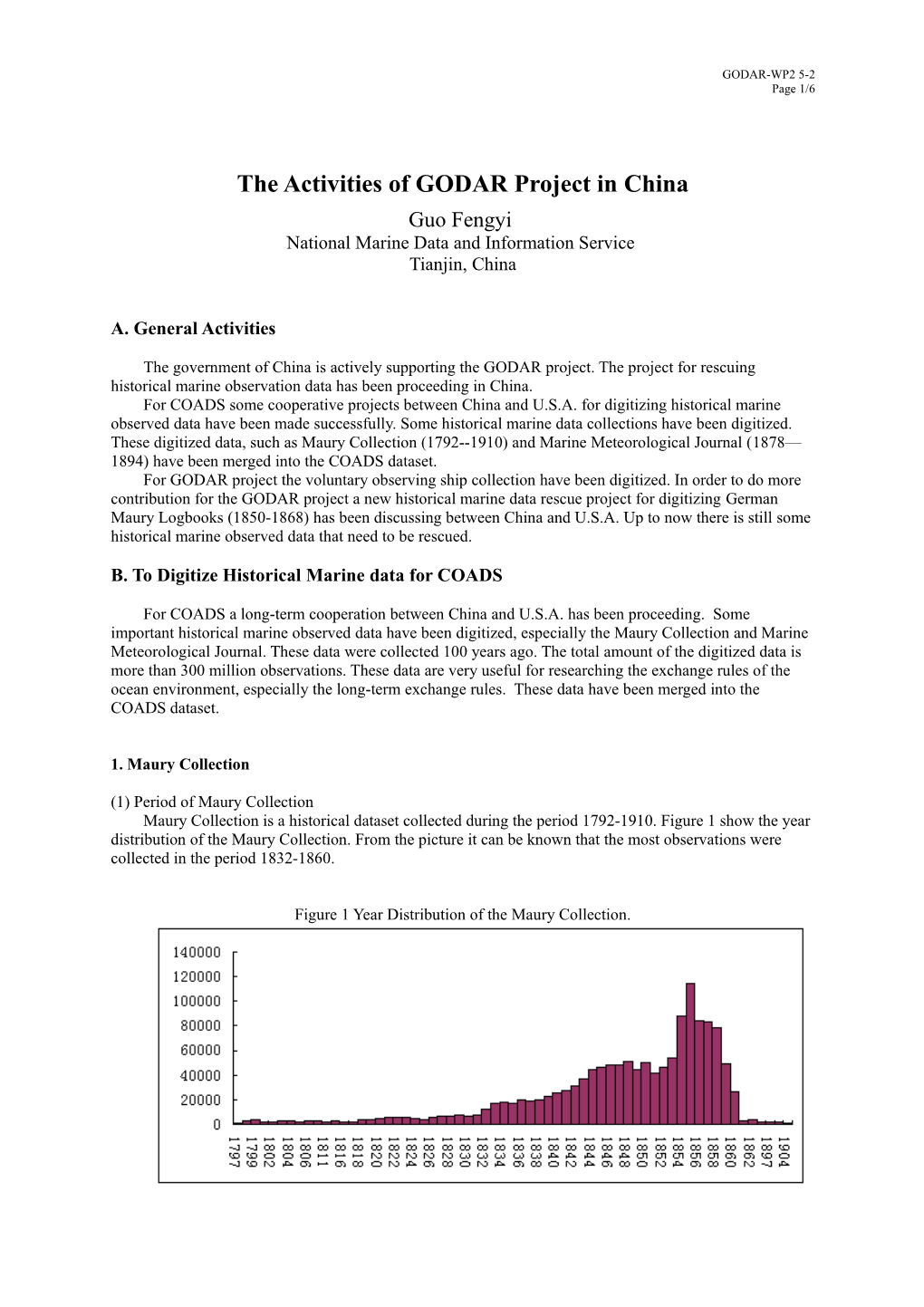 The Activities of GODAR Project in China