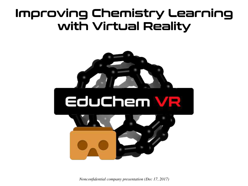 Improving Chemistry Learning with Virtual Reality