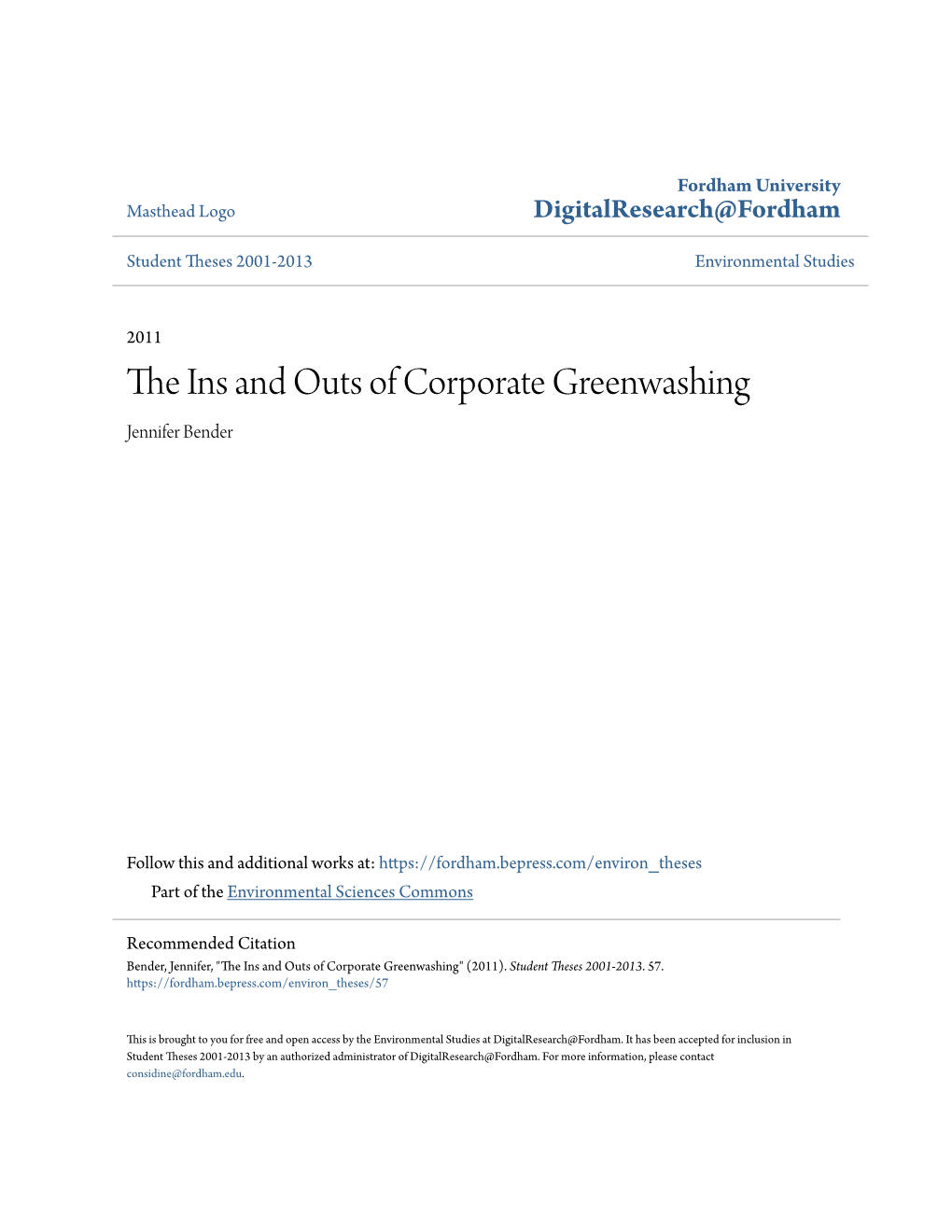 The Ins and Outs of Corporate Greenwashing