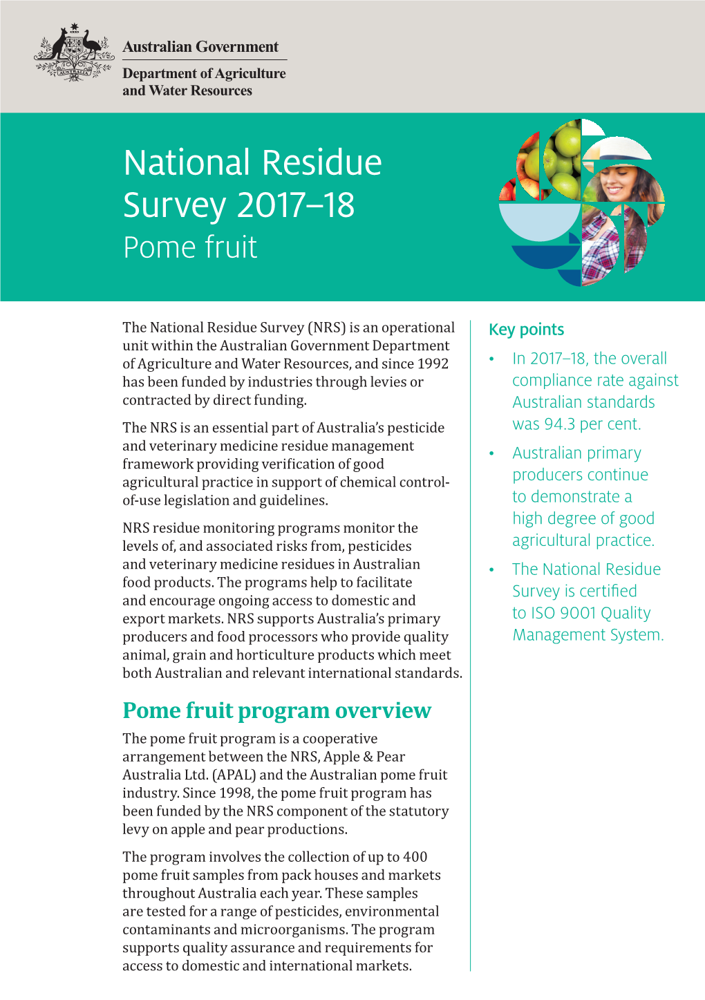 National Residue Survey 2017–18 Pome Fruit