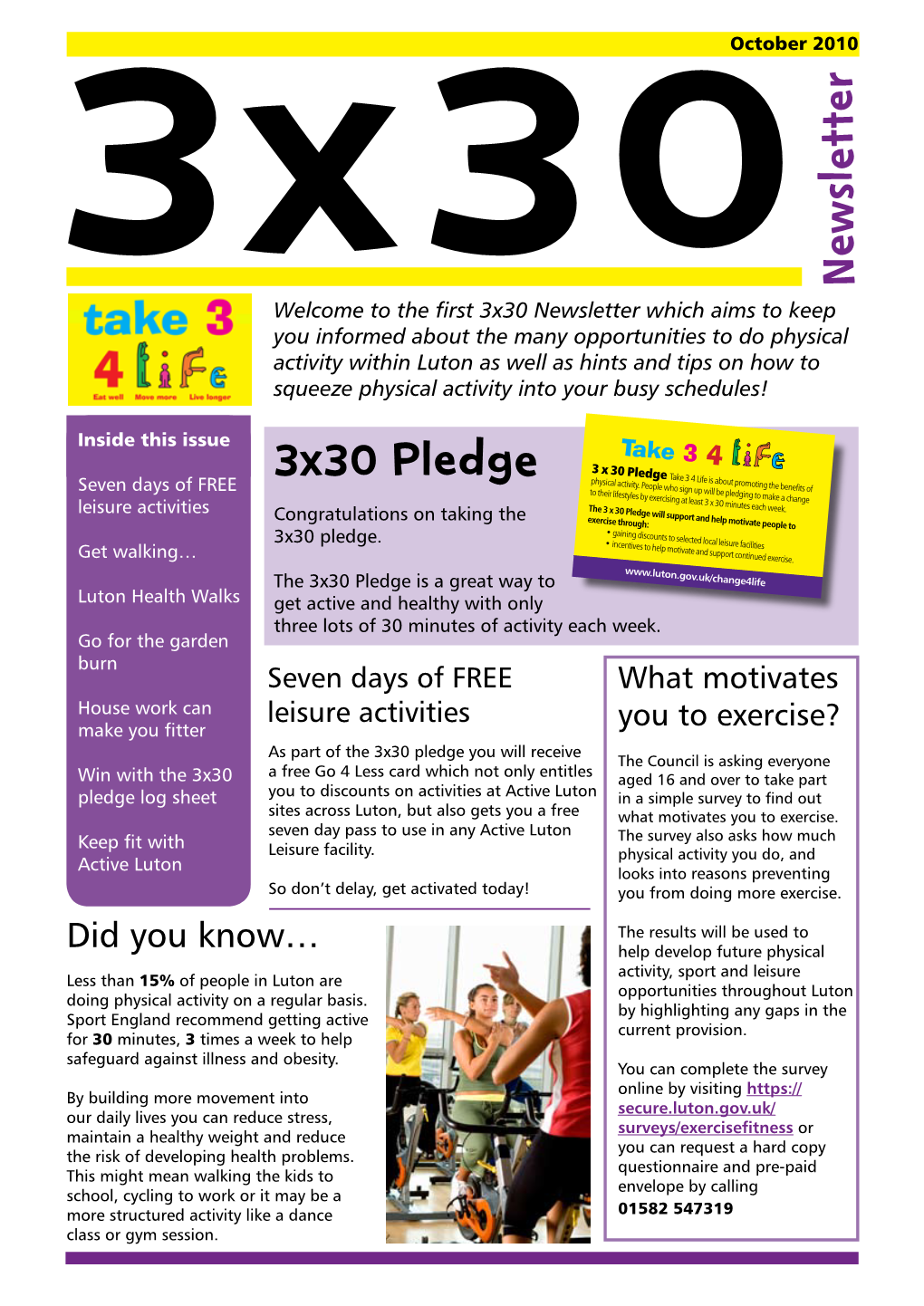 3X30 Pledge Physical Activity