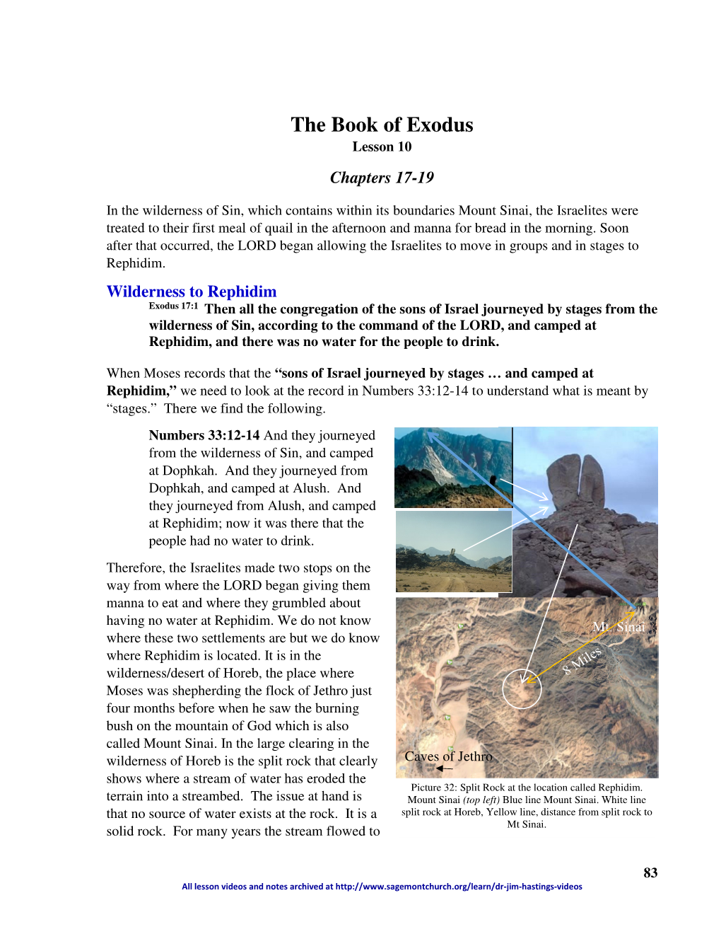 The Book of Exodus Lesson 10 Chapters 17-19