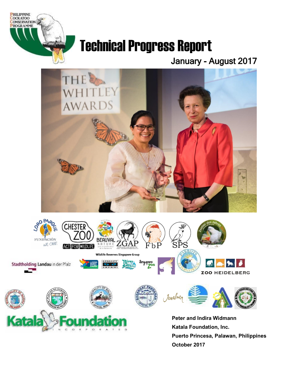 PCCP Technical Progress Report January to August 2017 Katala Foundation Inc