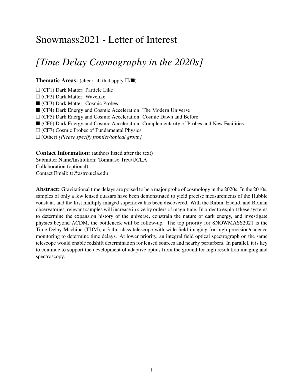 Time Delay Cosmography in the 2020S]