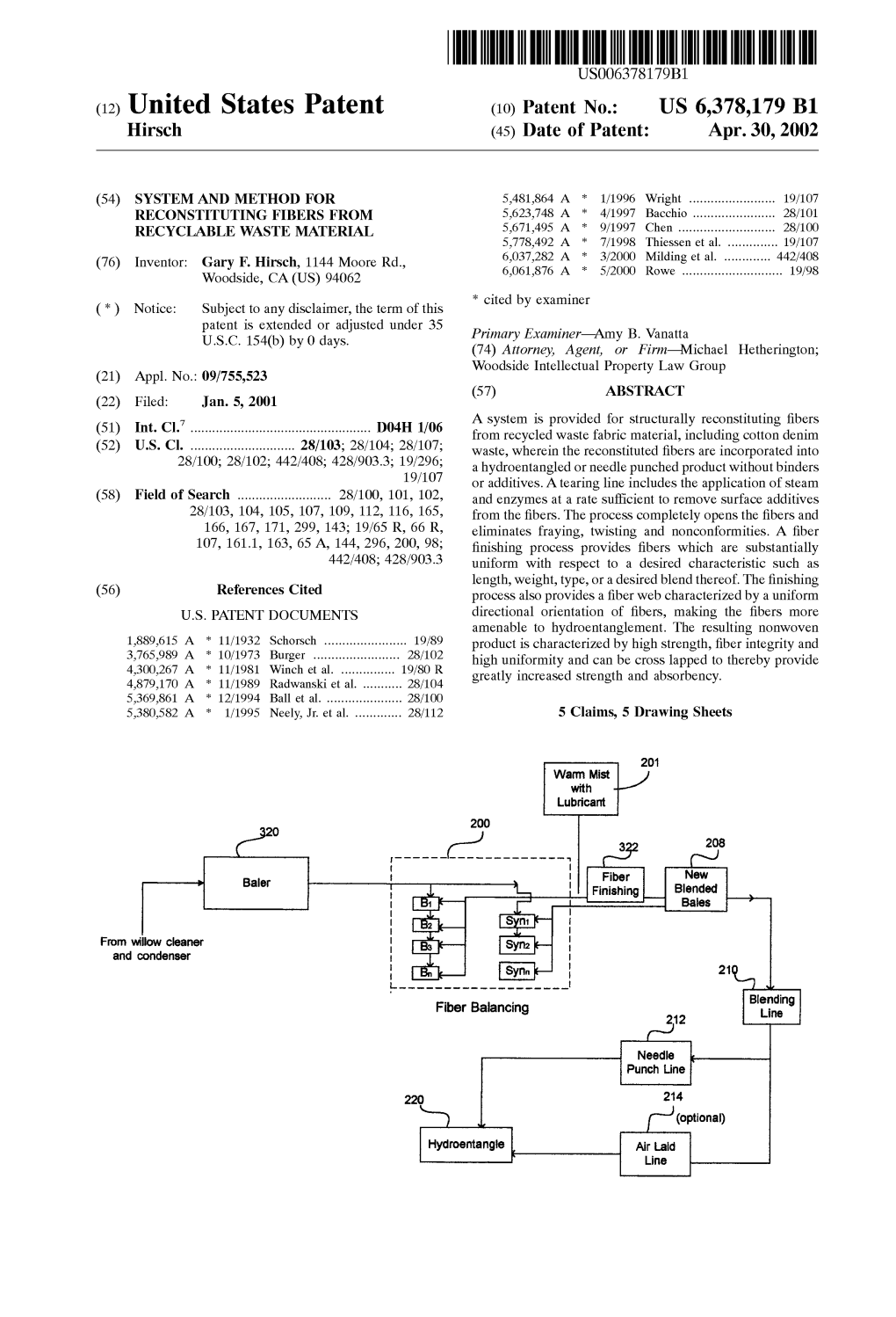 (12) United States Patent (10) Patent No.: US 6,378,179 B1 Hirsch (45) Date of Patent: Apr