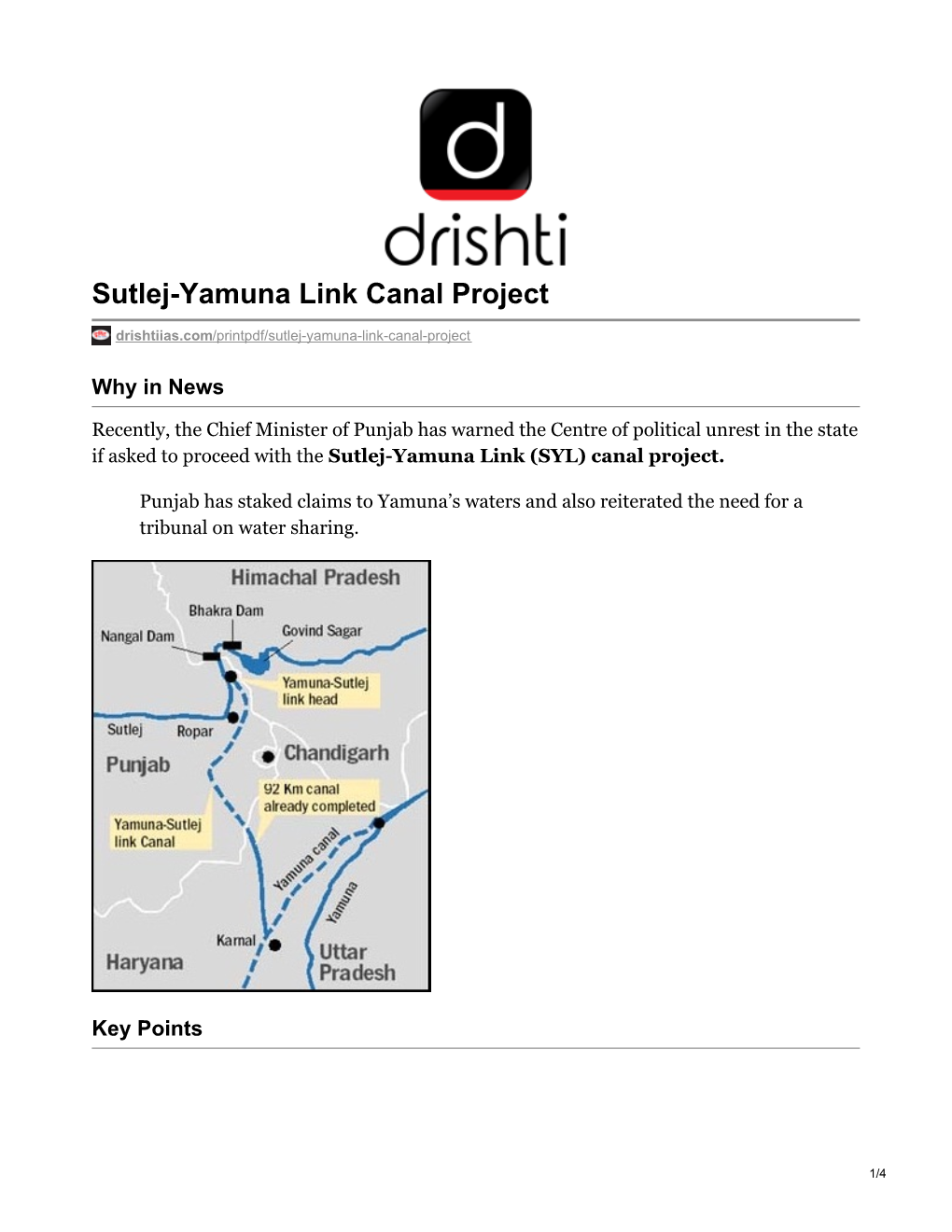 Sutlej-Yamuna Link Canal Project