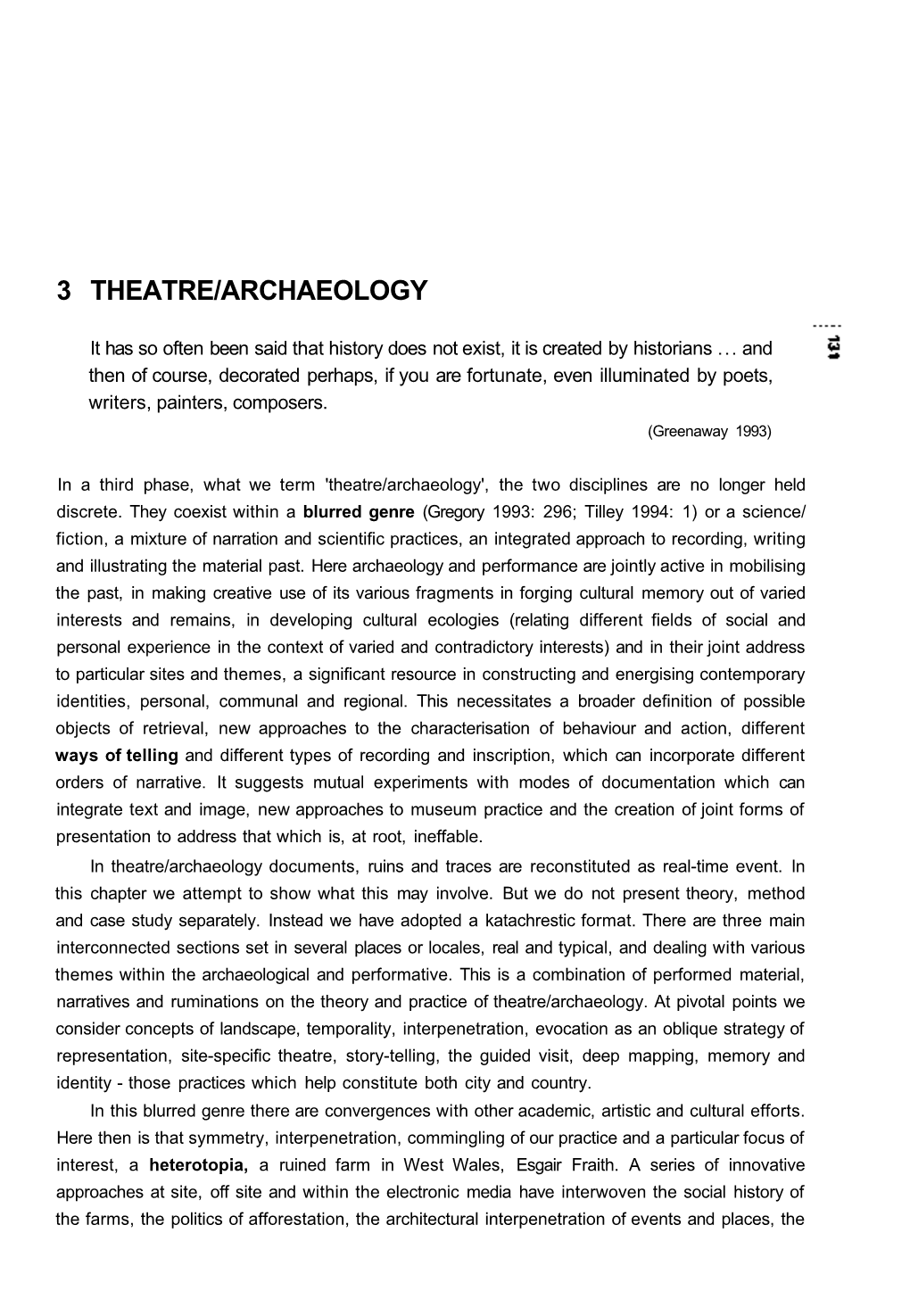 3 Theatre/Archaeology