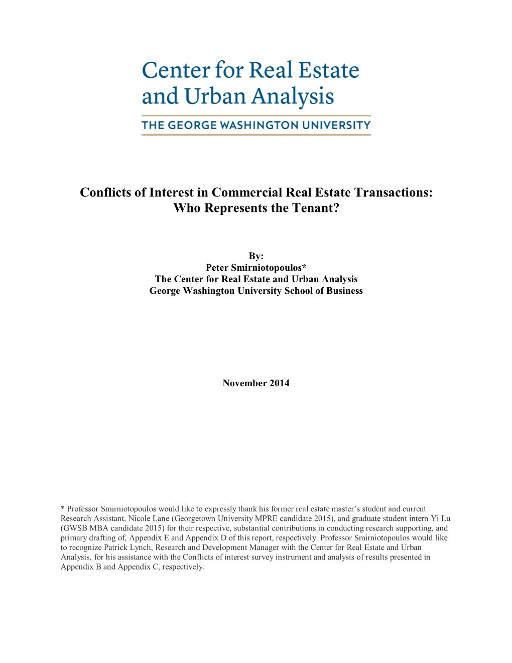 Conflicts of Interest in Commercial Real Estate Transactions: Who Represents the Tenant?