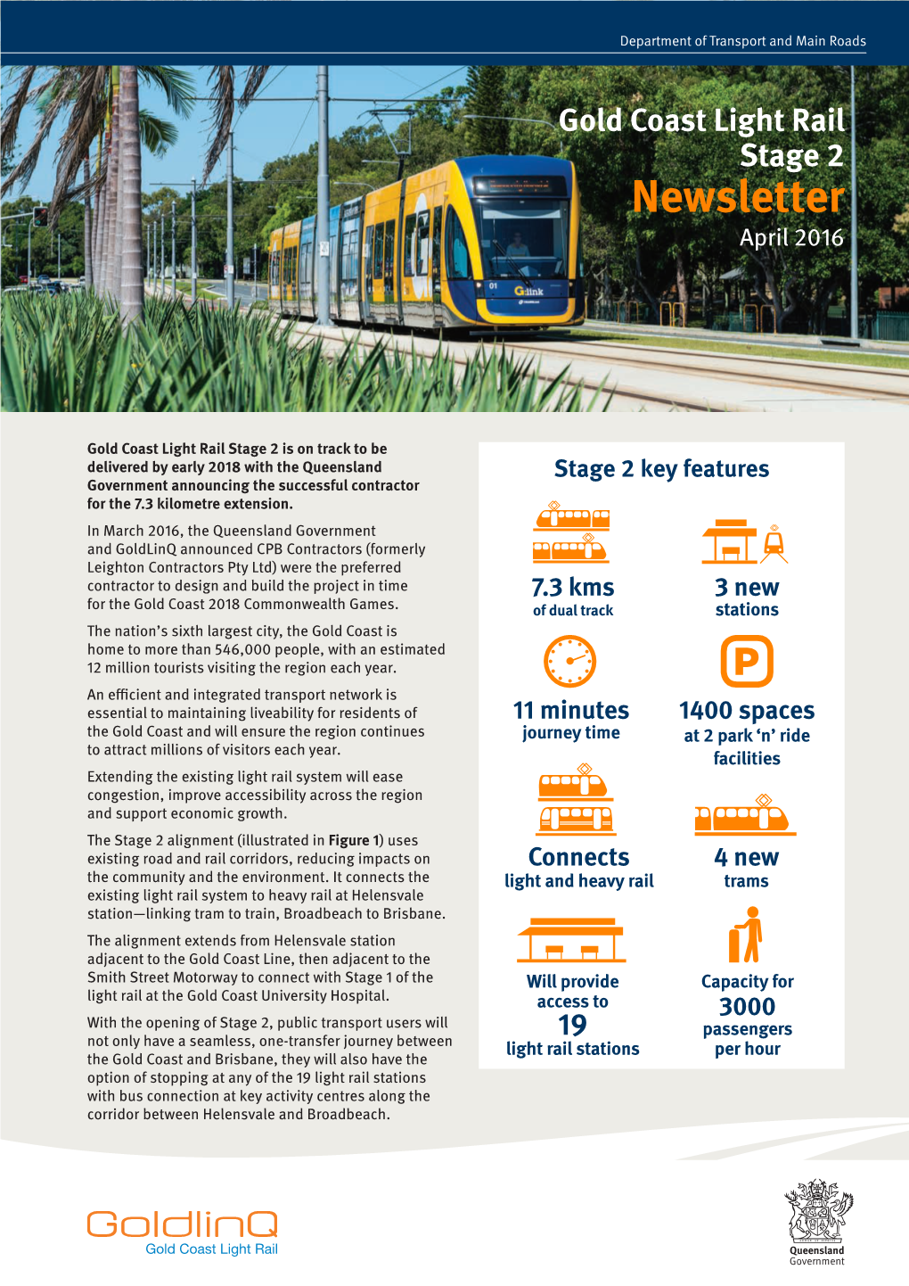 Gold Coast Light Rail Stage 2 Newsletter April 2016