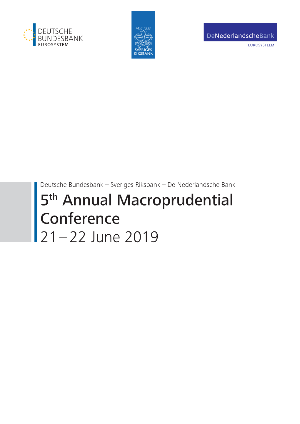 Speakers´Notes 5Th Annual Macroprudential Conference 21