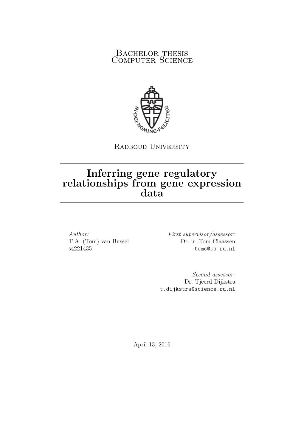 Inferring Gene Regulatory Relationships from Gene Expression Data