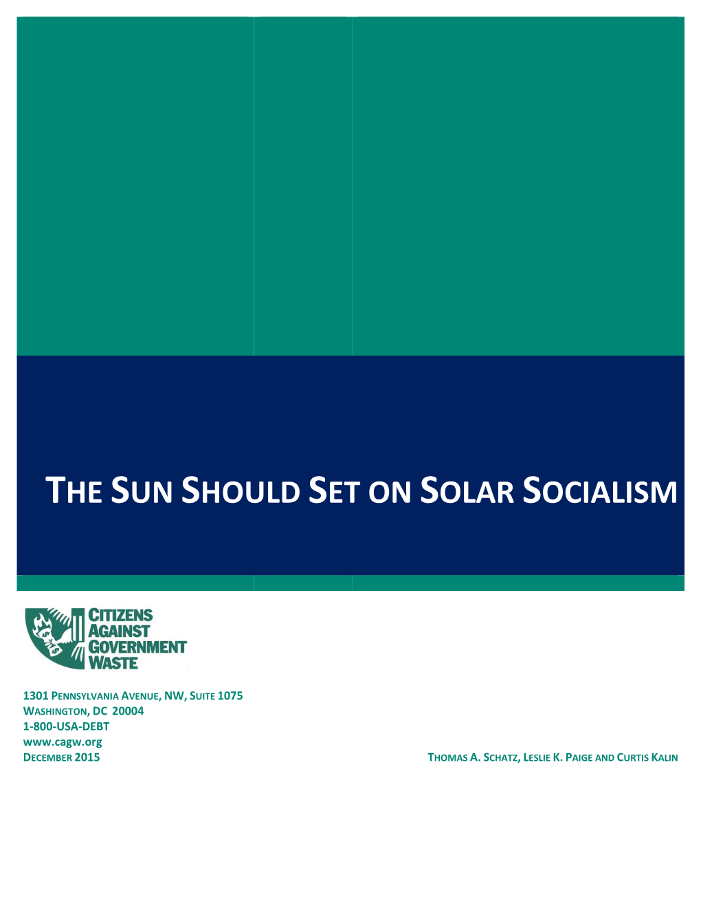 The Sun Should Set on Solar Socialism