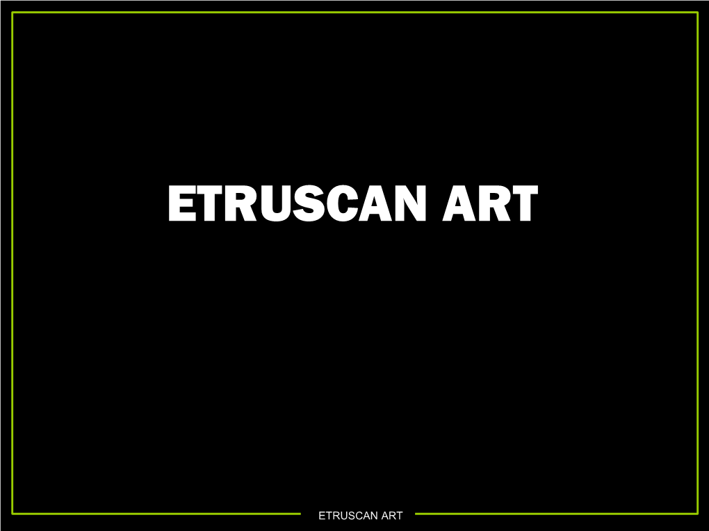 Etruscan Art