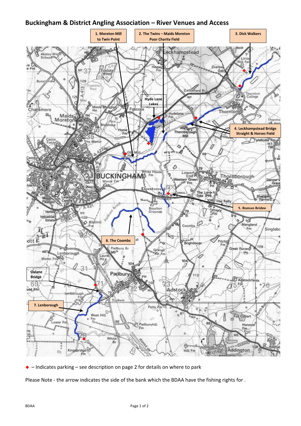 Buckingham & District Angling Association – River Venues and Access