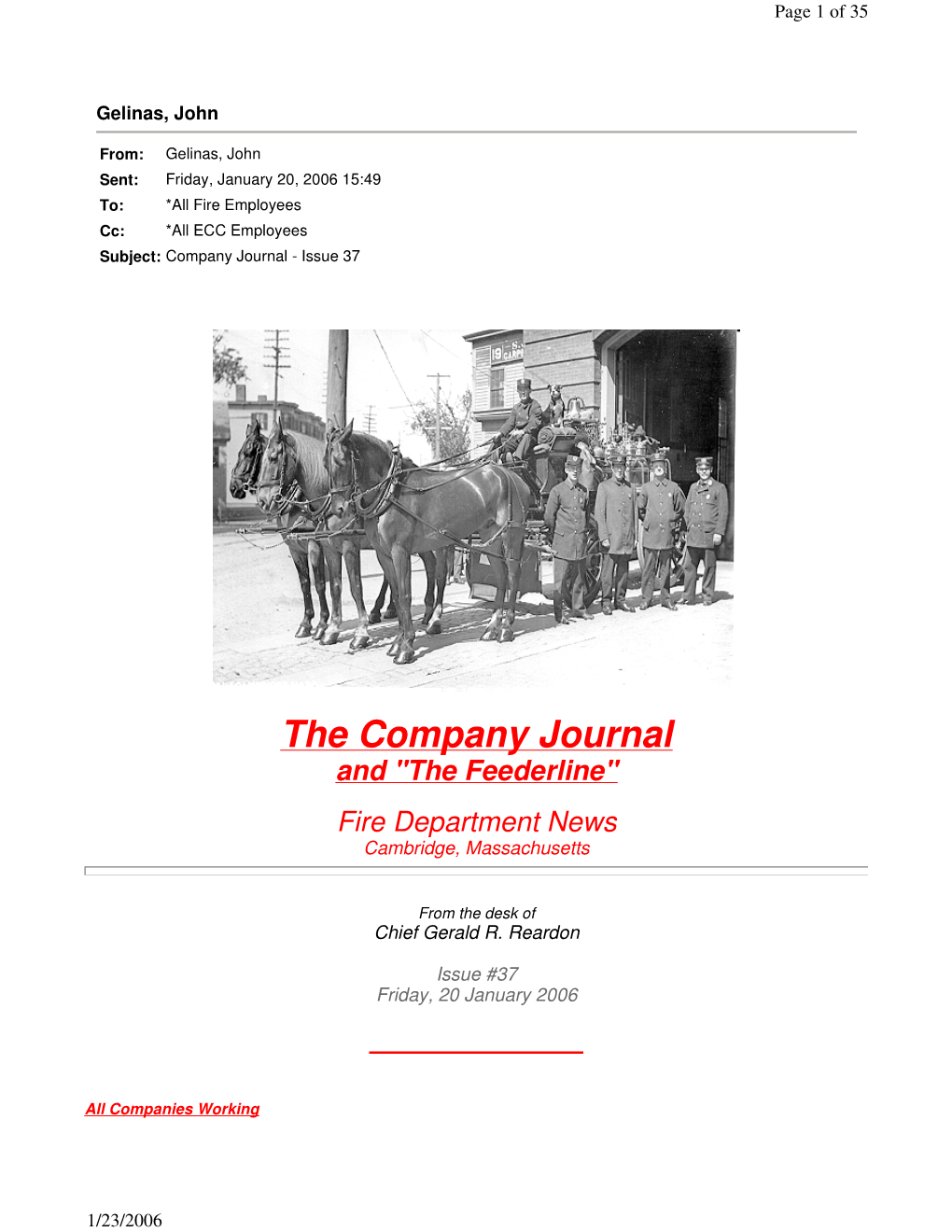 The Company Journal and "The Feederline"