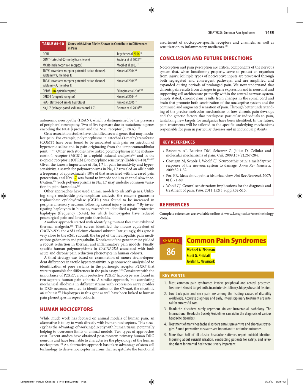 Common Pain Syndromes 1455