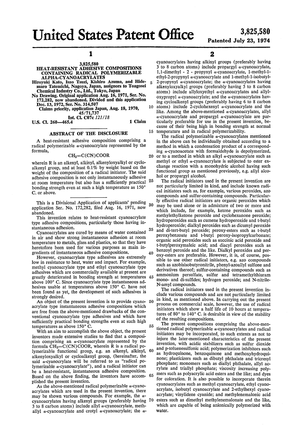 United States Patent Office Patented July 23, 1974 1