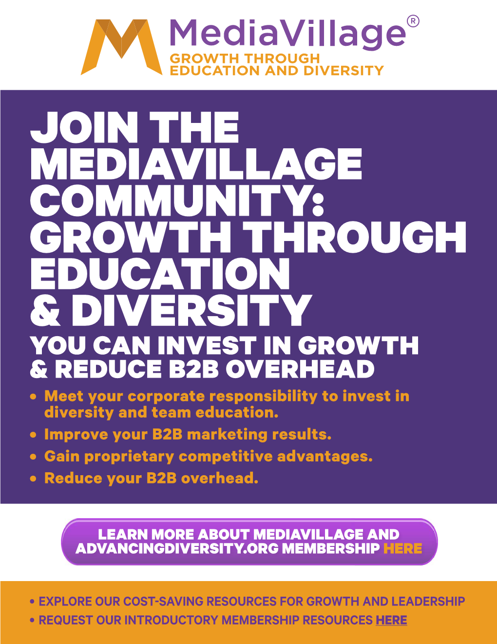 Join the Mediavillage Community: Growth Through