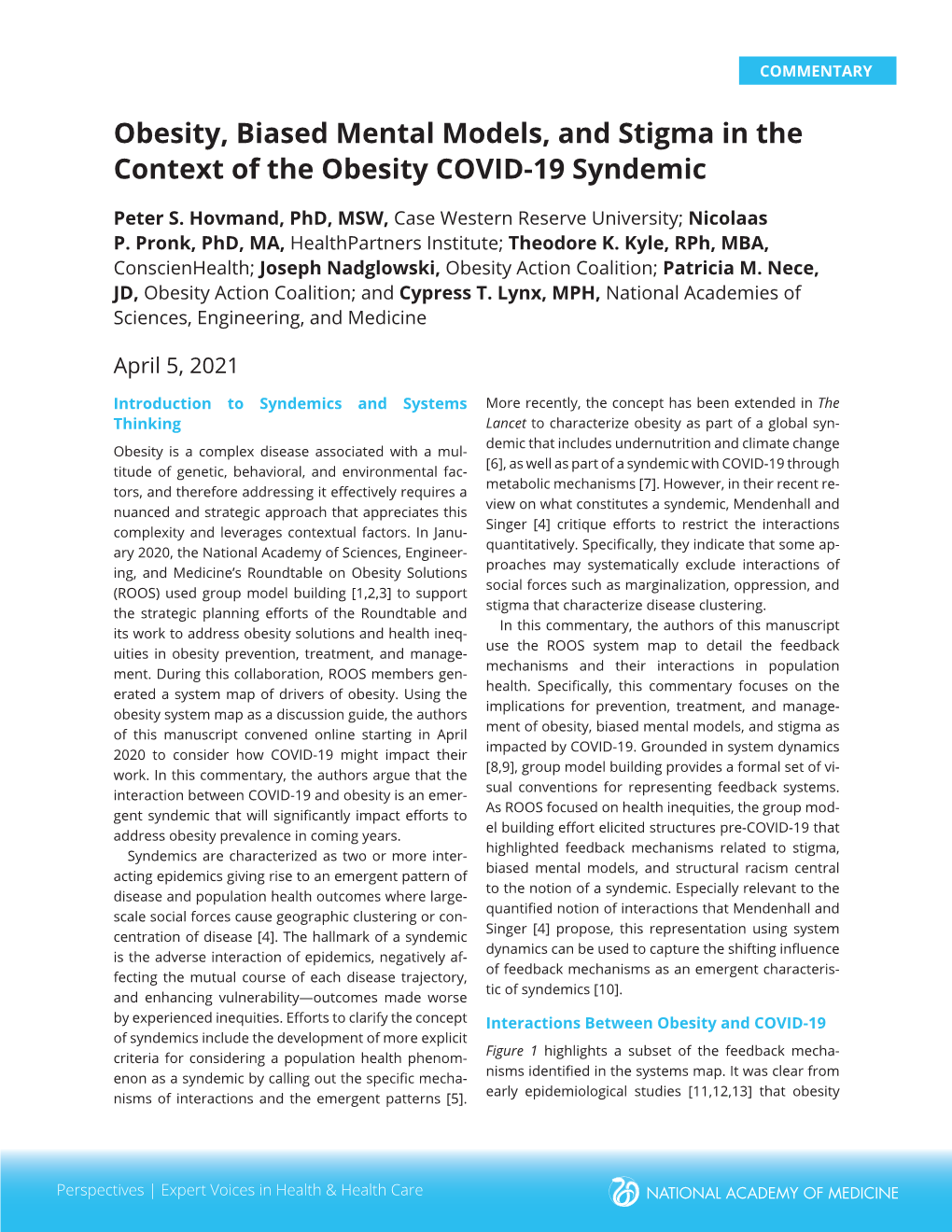 Obesity Biased Mental Models and Stigma COVID19 Syndemic.Indd