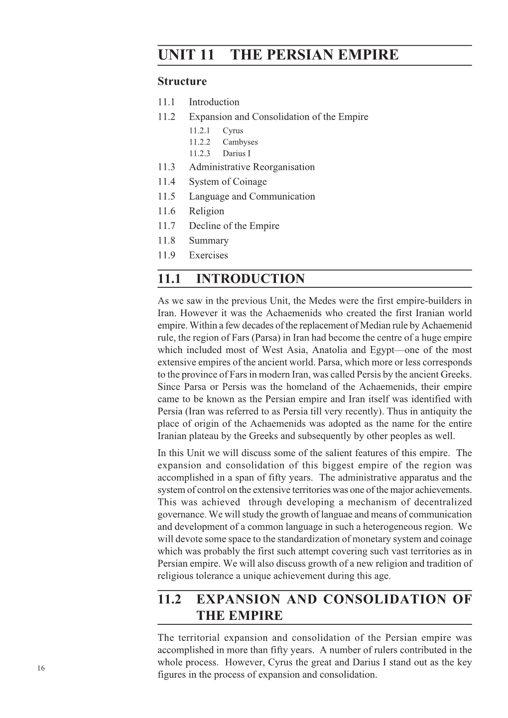 Unit 11 the Persian Empire