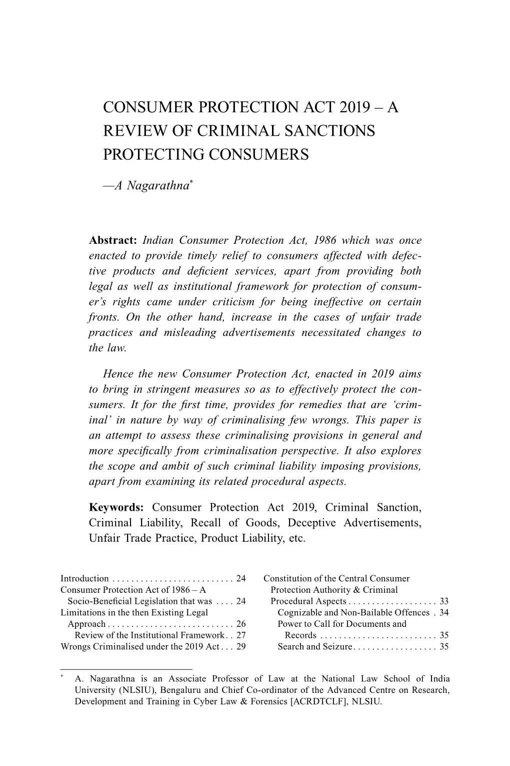 Consumer Protection Act 2019 – a Review of Criminal Sanctions Protecting Consumers