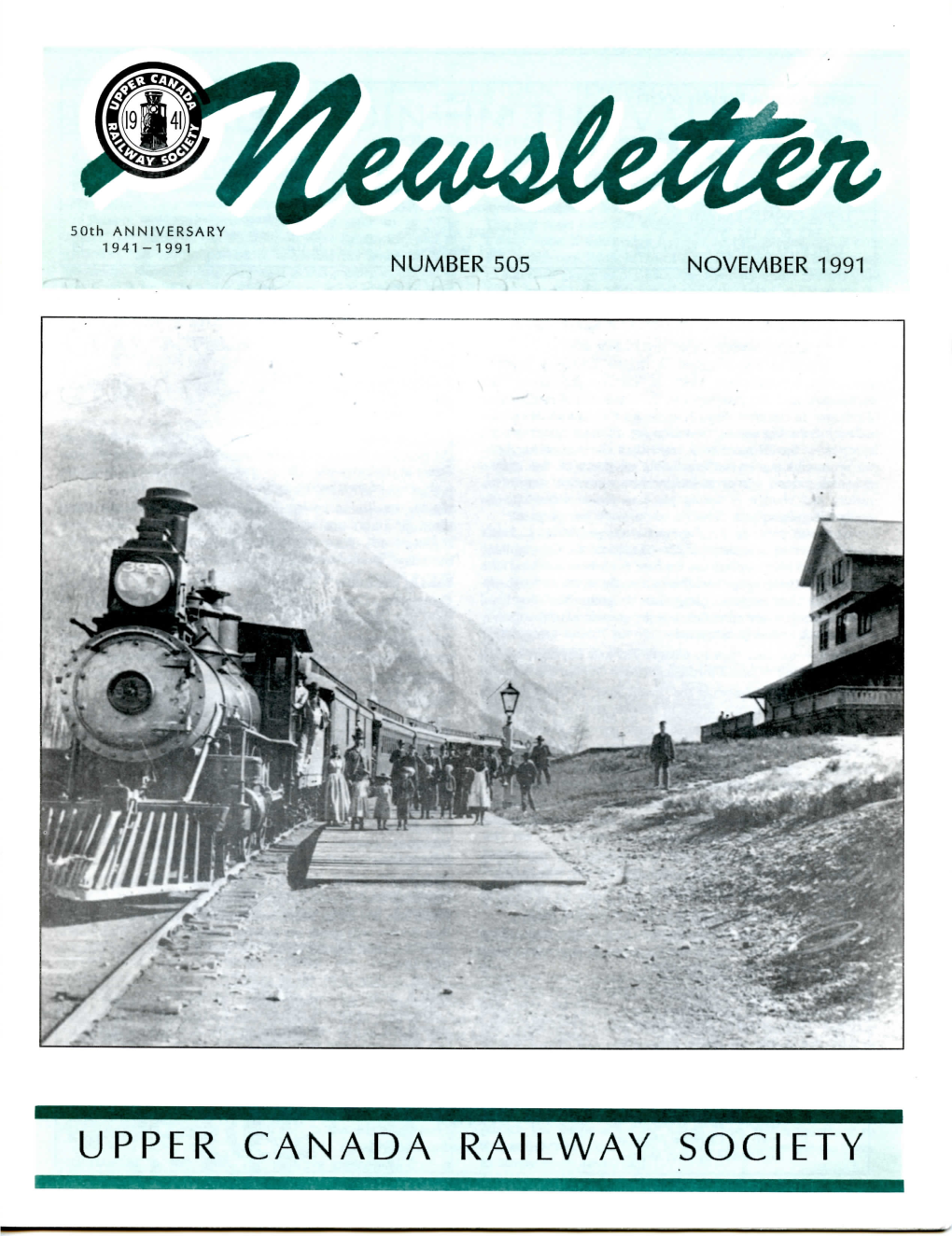 UPPER CANADA RAILWAY SOCIETY 2 • UCRS Newsletter • November 1991