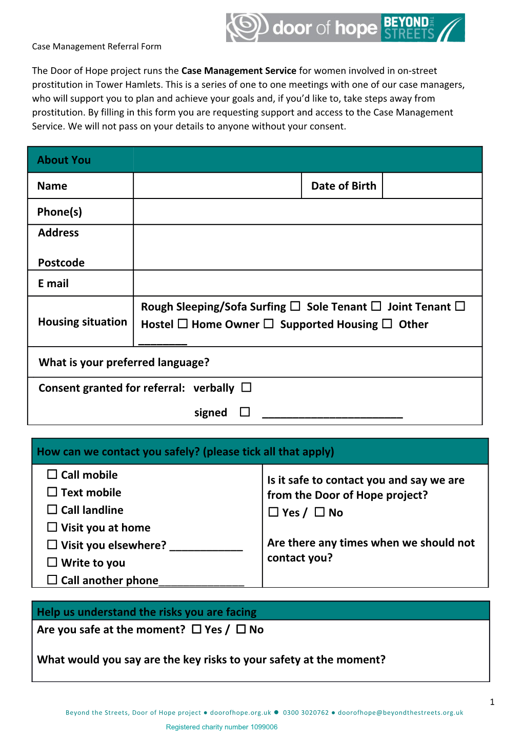 Case Management Referral Form