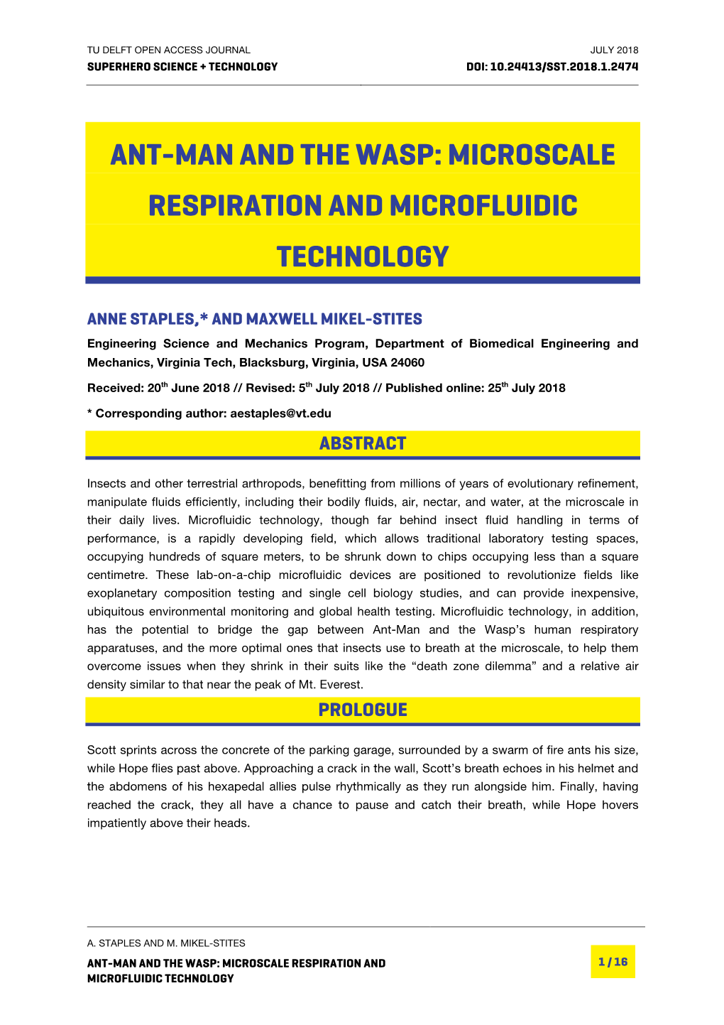 Ant-Man and the Wasp: Microscale Respiration and Microfluidic Technology