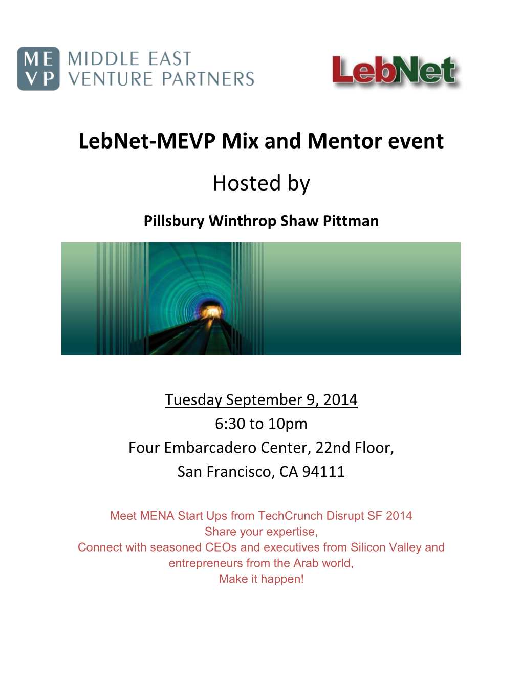 Lebnet-MEVP Mix and Mentor Event Hosted by Pillsbury Winthrop Shaw Pittman