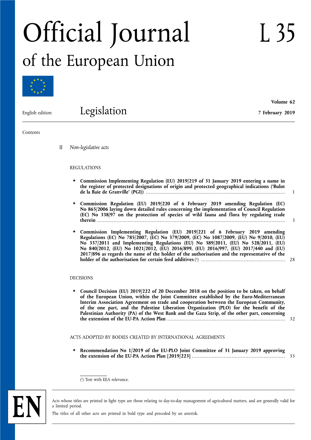 Official Journal L 35 of the European Union