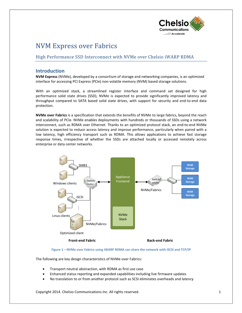 NVM Express Over Fabrics